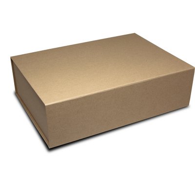 Magnetic folding box Format 4 - 345x250x100 mm - brun mat