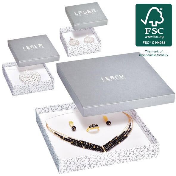 Cajas para joyas certificadas procedentes de bosques sostenibles