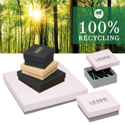 Cajas para joyas de cartón fabricados con materiales reciclados